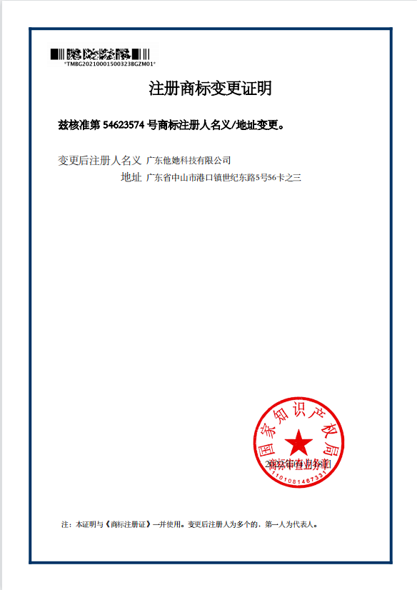 广东他她健康管理有限公司的资质